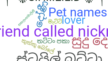 নিকনেম - Sinhala