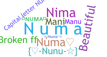 নিকনেম - Numa