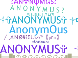 নিকনেম - Anonymus