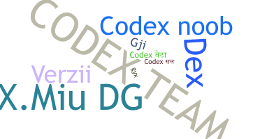 নিকনেম - Codex
