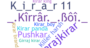 নিকনেম - Kirar