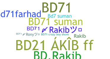 নিকনেম - BD71rakib