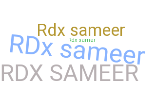 নিকনেম - RDXsameer