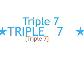 নিকনেম - Triple7