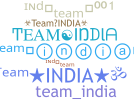 নিকনেম - TeamIndia