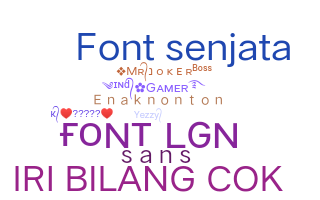 নিকনেম - Font