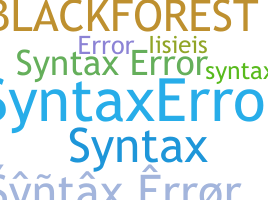 নিকনেম - Syntaxerror